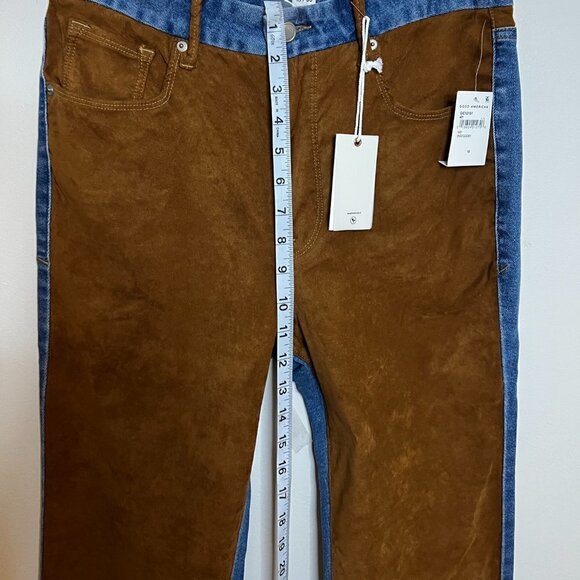 GOOD AMERICAN Good Icon Suede mixing indigo Size 10/30 - Picture 13 of 15